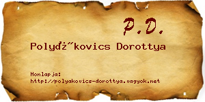 Polyákovics Dorottya névjegykártya