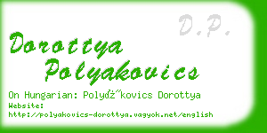 dorottya polyakovics business card